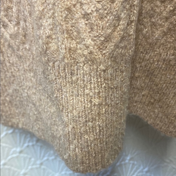 NWT Jason Wu size large Tan Taupe V-Neck Sweater viscous soft cozy‎ warm winter - Picture 8 of 12
